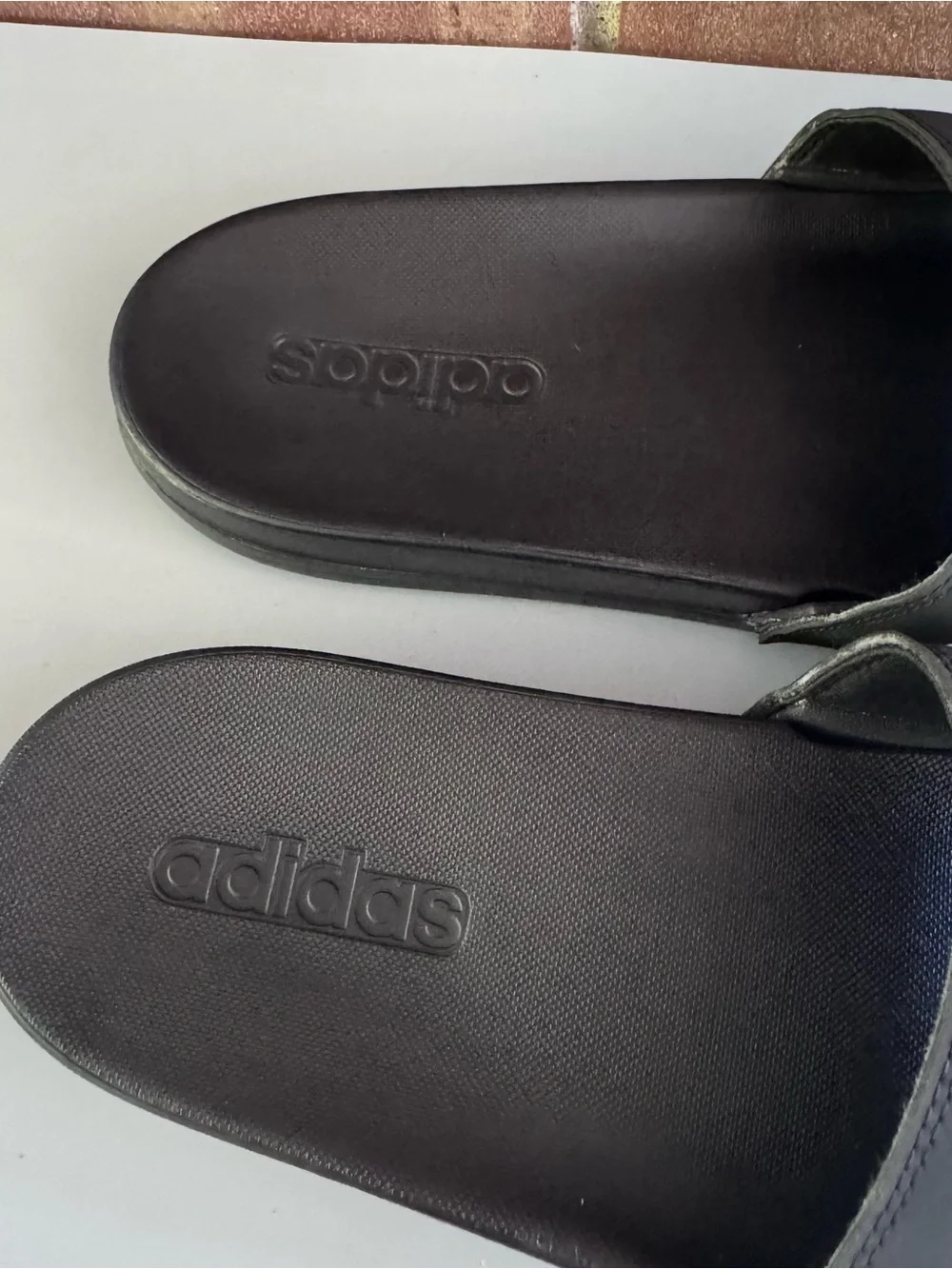Adidas Mens US 12 Black White 3 Stripe Adilette Slides Slip On Sandals Slippers.